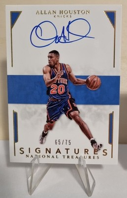 2015-16 Panini National Treasures Signatures #S-AHS Allan Houston AU 65/75