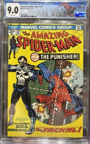 AMAZING SPIDER-MAN  129  CGC 9.0 WP - Stunning Copy 1st Punisher