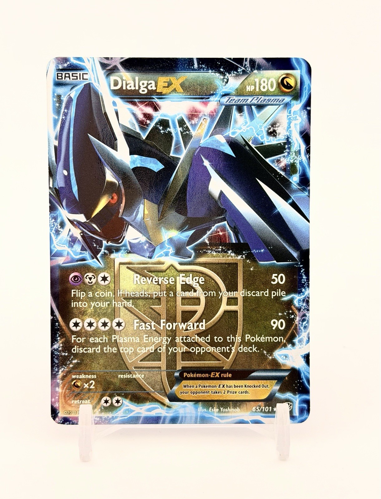Dialga EX TCG Team Plasma Holo Card 65/101 Plasma Blast Ultra Rare Pokemon LP