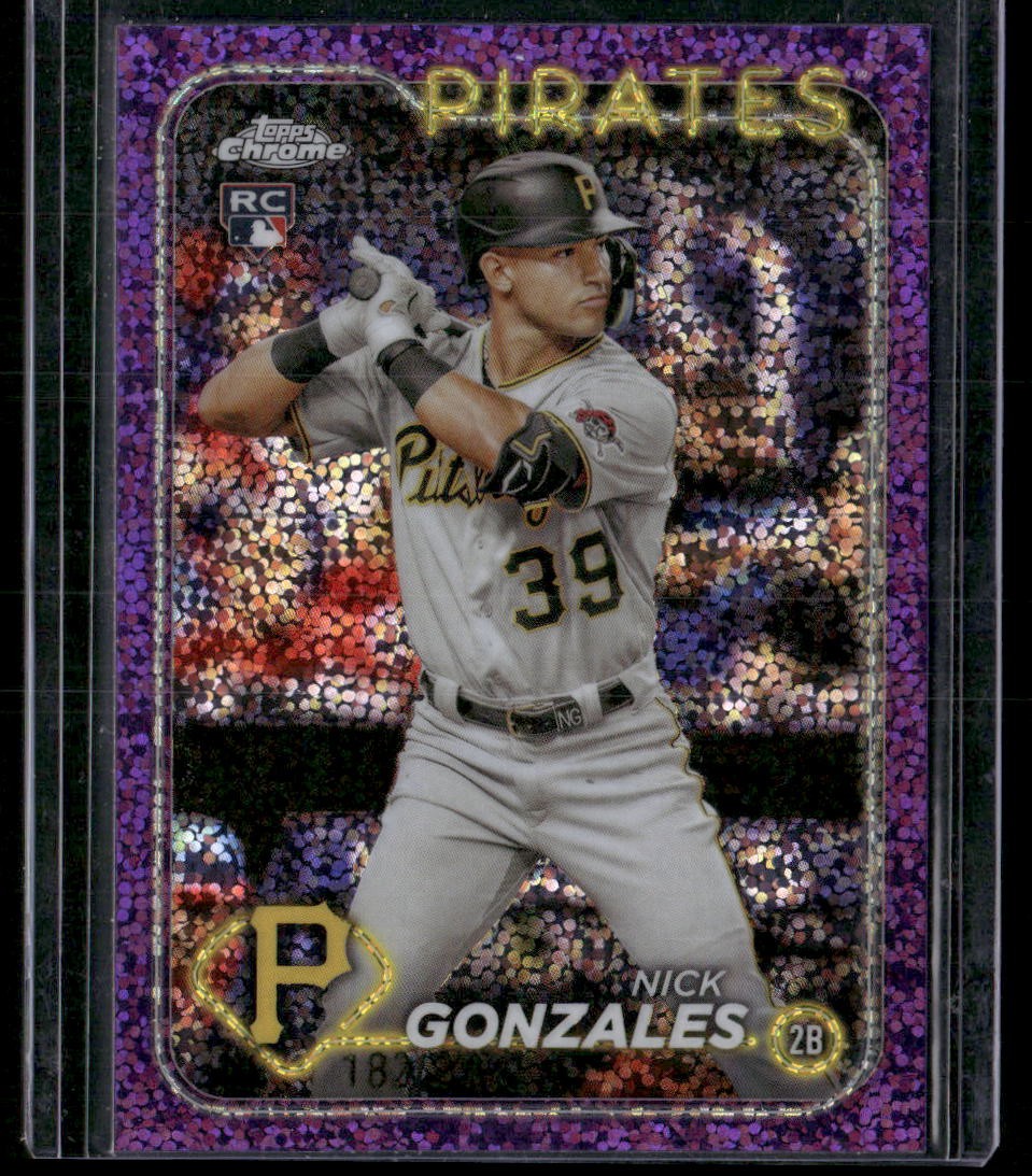 2024 Topps Chrome #72 Nick Gonzales Purple Speckle Refractors #/299