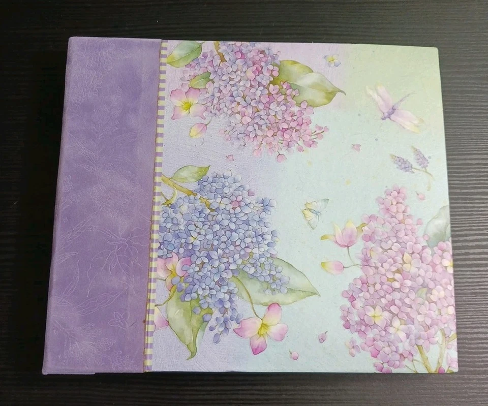 K & COMPANY Embossed Scrapbook Album Purple LILACS 6x6 Scrapbook Brenda Walton - image 3 of 4