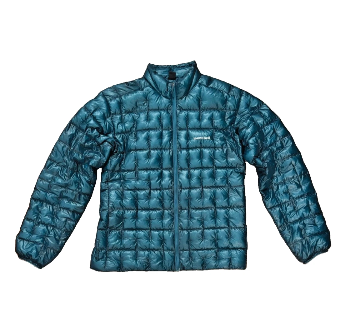 Montbell Plasma 1000 fill Down Jacket Men Medium Blue Ultralight 4.6 oz Puffer image 1