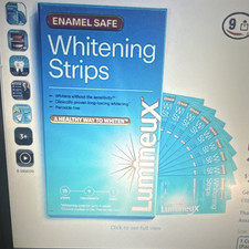 Lumineux Teeth Whitening Strips Lemon Enamel Safe Peroxide Free 18 Treatments