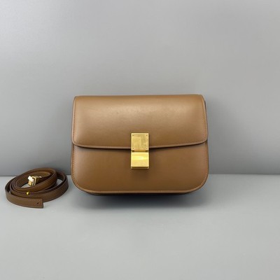 Celine Classic Box Medium Caramel Smooth Calfskin Crossbody Bag Duty Paid