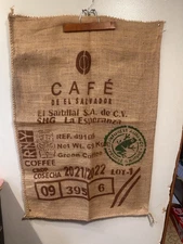  Burlap Coffee Bean Bag Sack  Cafe's Do Brasil 50 lb