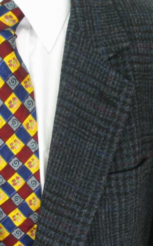 42L Abogado Vintage Gris Multicolor Lana Tweed Chaqueta Hombre Deporte Abrigo - Imagen 4 de 8