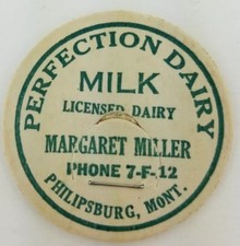 Vintage Milk Cream Bottle Cap 1-5/8 Perfectio...