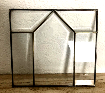 Vitrail Ancien Pour Porte De Pendule - Verre Biseauté - Compatible Junghans
