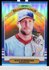 2019 Panini Donruss Optic Max Scherzer Diamond Kings Carolina Blue Prizm #08/50