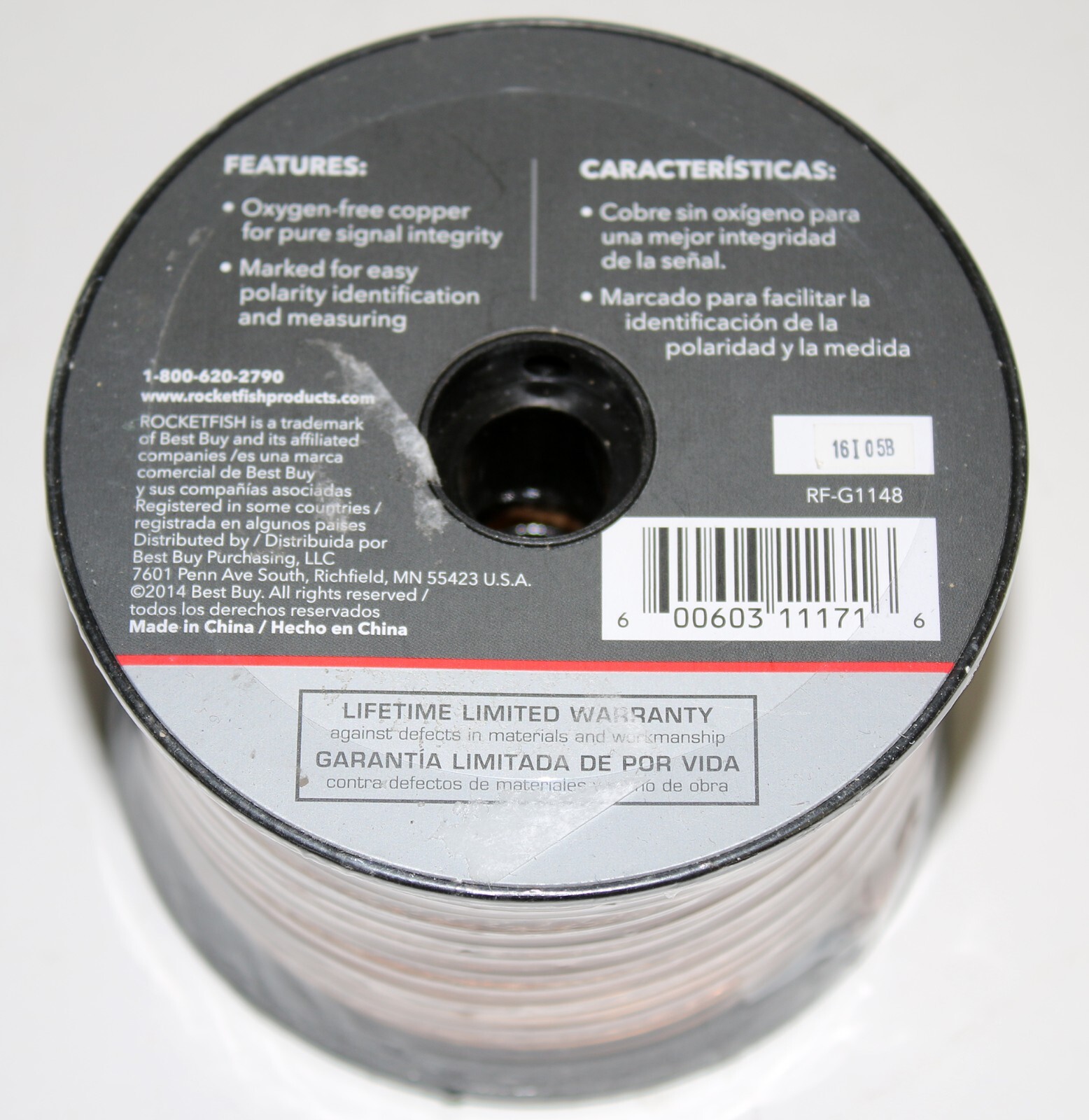 Rocketfish 30ft 16Ga Oxygen Free Copper Speaker Cable RFG1148 New