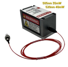 Fiber Coupled Module Single Mode 505nm 35mW 520nm 40mW Green Laser 3.5um