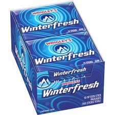 WRIGLEYS Winterfresh Chewing Gum Bulk Pack 15 Stick Pack of 10