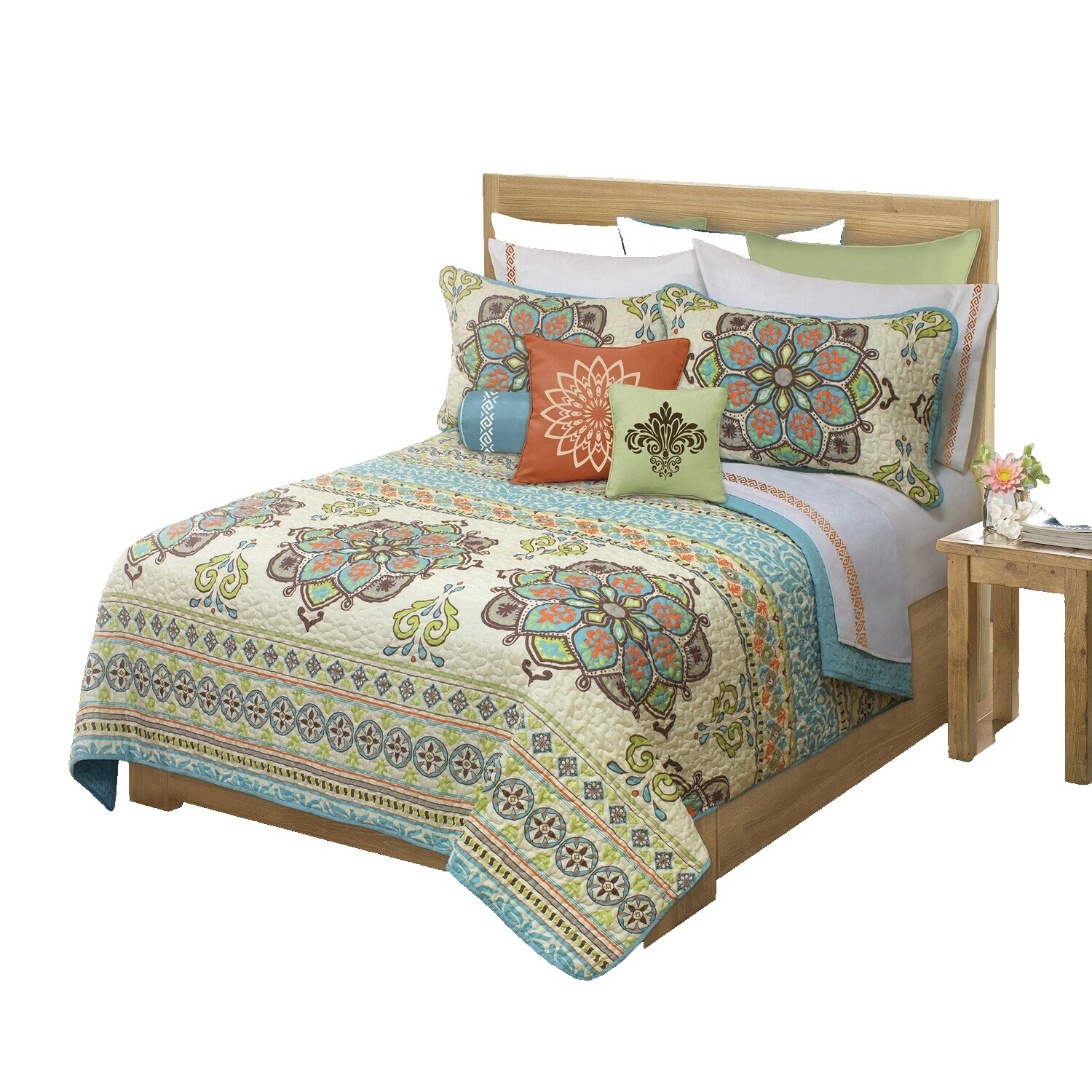 Cobijas y mantas floral multicolor Queen