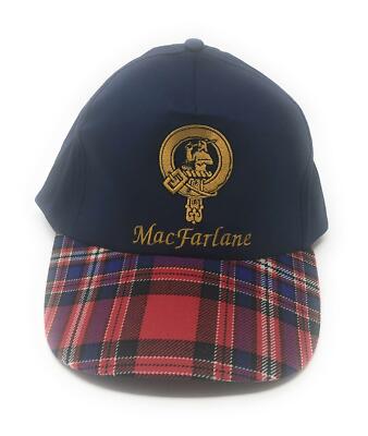Scottish Clan Crest Tartan Baseball/Golf Cap - MacFarlane