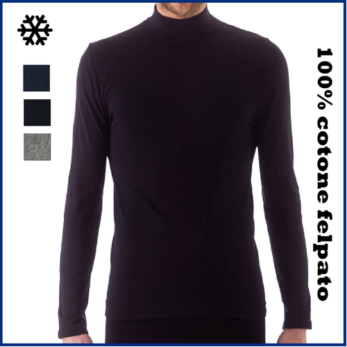 Lupetto da uomo Maglia collo alto maniche lunghe in caldo cotone manica  lunga | eBay