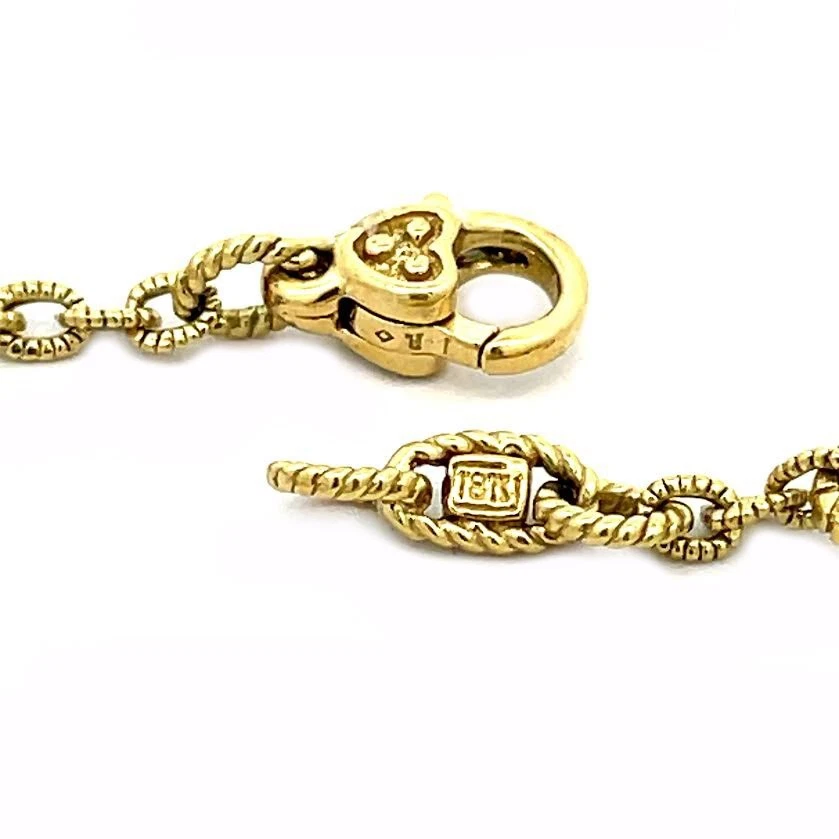 Collar Judith Ripka Diamantes Oro 18k Topacio Rosa Motivos Ovalados Foto 4 de 4