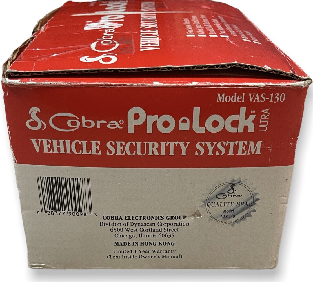 COBRA PRO LOCK Ultra VAS-130 Vehicle Security System Key Fob Siren CAR TRUCK VAN