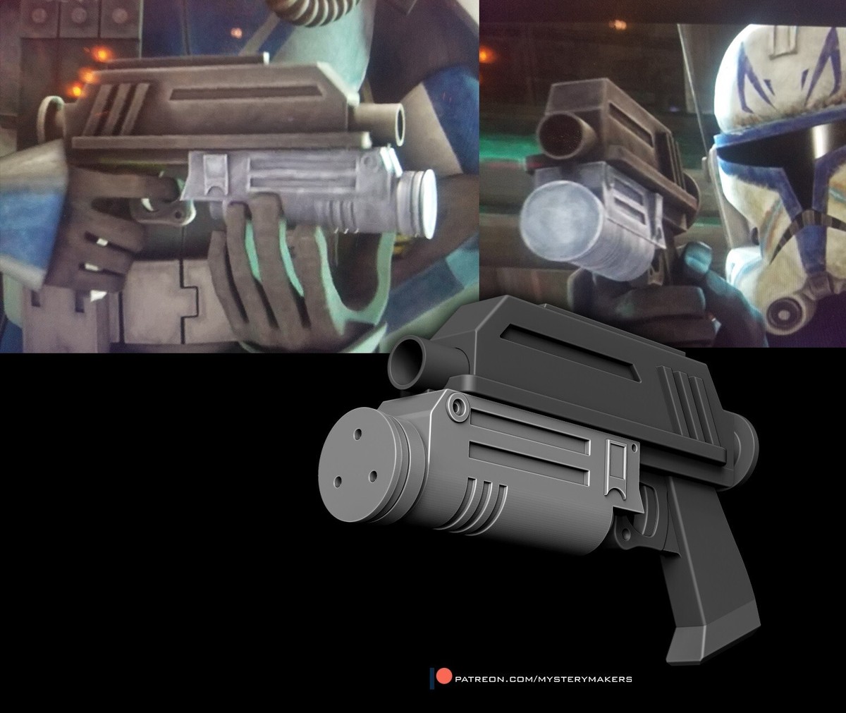 Replica Blaster DC-17 Stampata In 3D Per Cosplay - Ispirato A Captain Rex - Foto 3