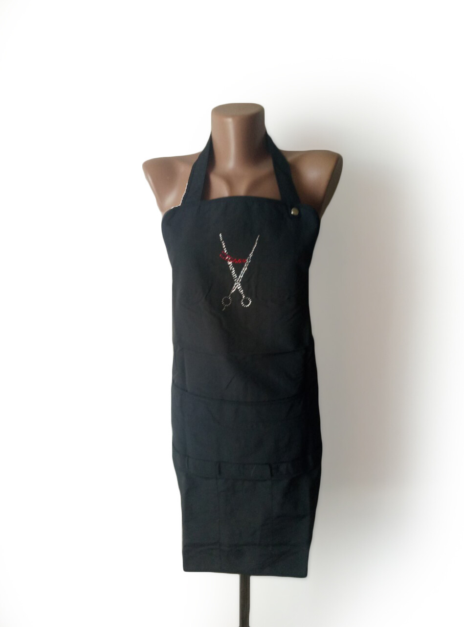 Comair Färbeschürze „Relief“ – Schwarz, 61x71 Cm, Aus Polyester, Wasserabweisend, Mit Tasche