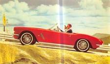 Postcard Chevy Corvette 1962 Automobile Advertisement Reprint