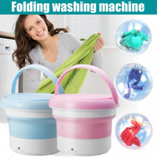 Mini Folding Portable Washing Machine Underwear Bucket Socks Clothes Washer UK