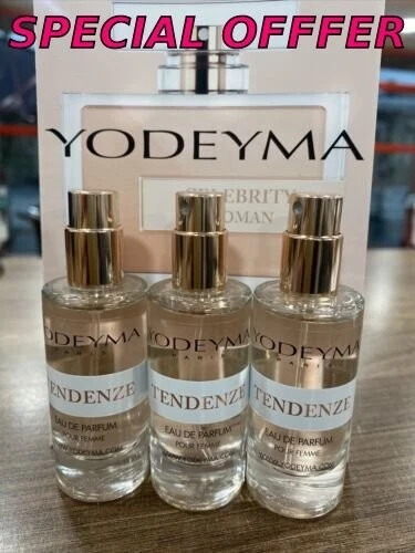 3 X 15ml YODEYMA PARIS PERFUME TENDENZE 3 X 15ml. Brand New.