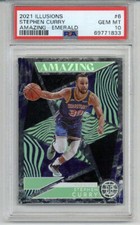 2021 PANINI ILLUSIONS AMAZING EMERALD #7 STEPHEN CURRY WARRIORS PSA 10 LOW POP