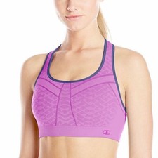 NWT Champion Seamless Medium Support Low Impact Sports Bra Purple Size S-M