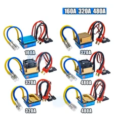 160A/320A/480A Brushed ESC Water/Fan Cooling Speed Control T/XT plug RC Boat/Car