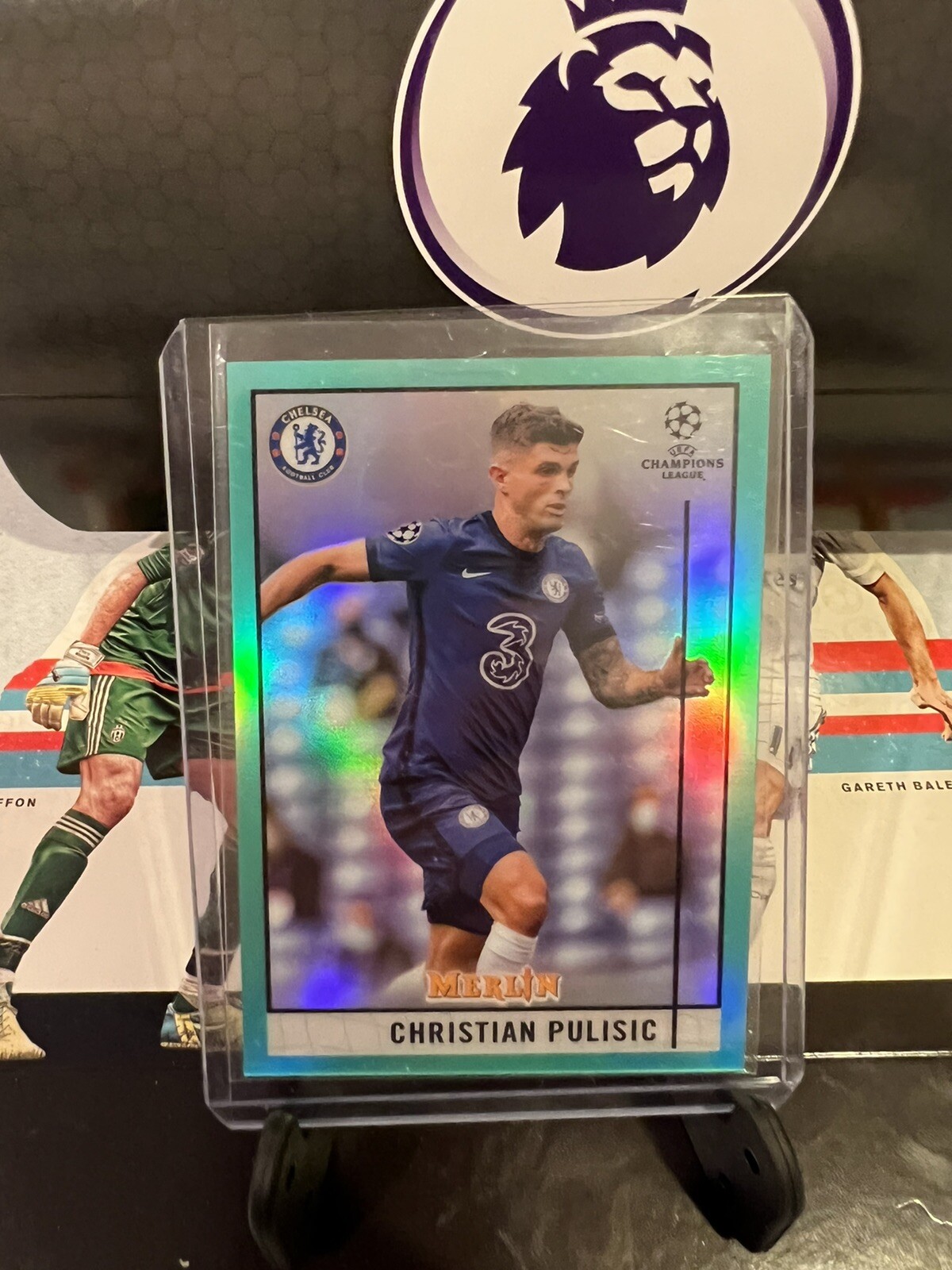 2020-21 Topps UEFA Merlin Christian Pulisic #21 Aqua Chrome /199 #21