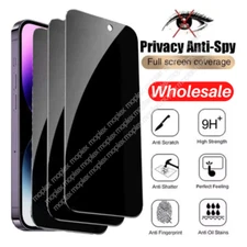 For iPhone 15 14 13 12 11 X Privacy Anti Spy Tempered Glass Screen Protector Lot