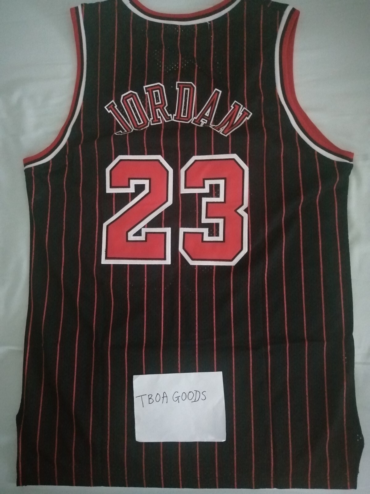 Micheal Jordan Chicago Bulls Black Stripe NBA Jersey stiched adult size