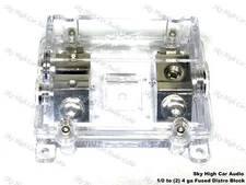 Sky High Car Audio (1) 1/0 to (2) 4 ga Waterproof ANL Fused Distribution Block