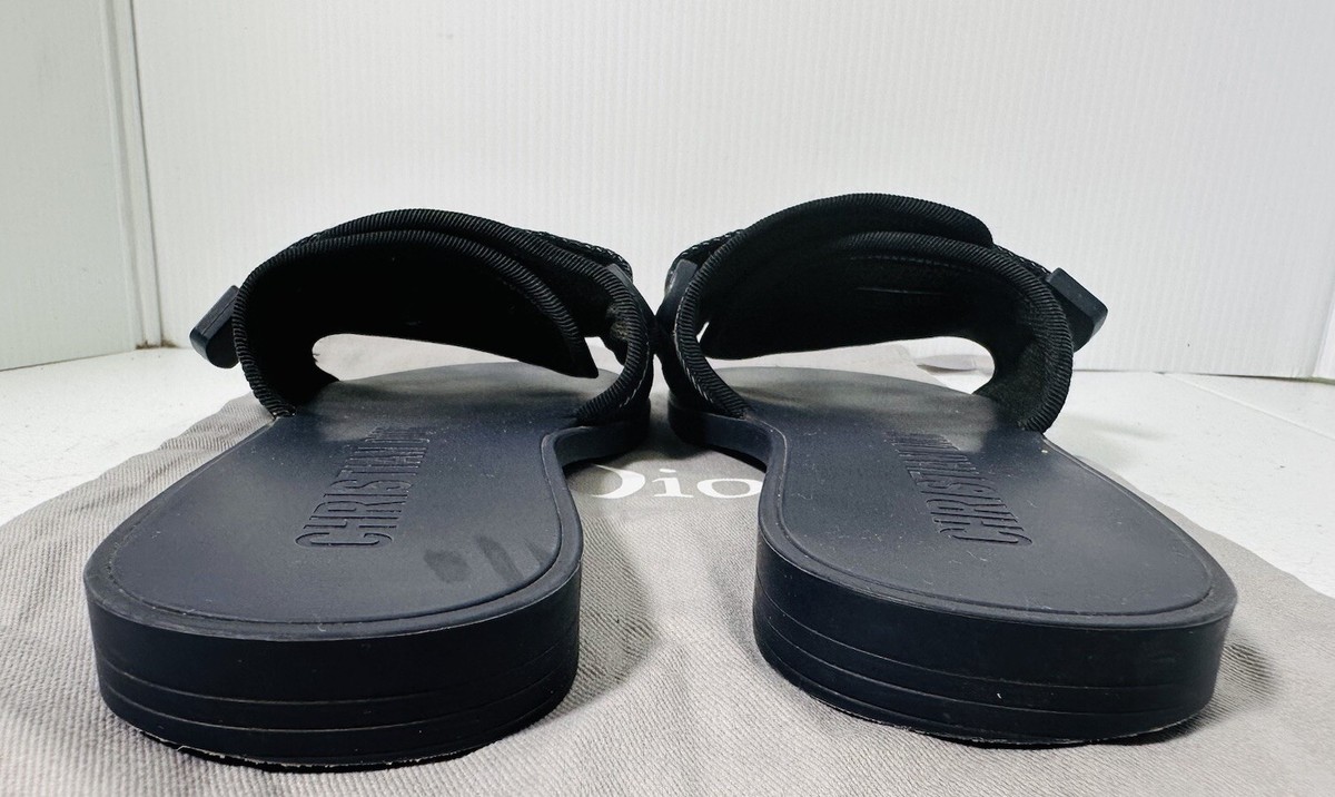 Christian Dior Evolution Slide Navy Blue Sandals Size 35 | eBay
