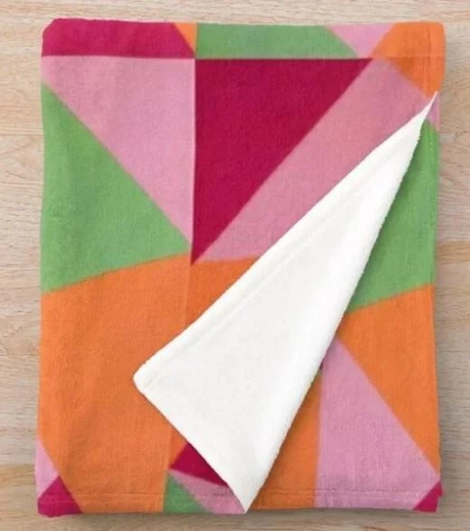 Manta Personalizada 50x60" Patrón "Triángulos Bermudas" ¡Nueva en Plástico! Foto 3 de 3