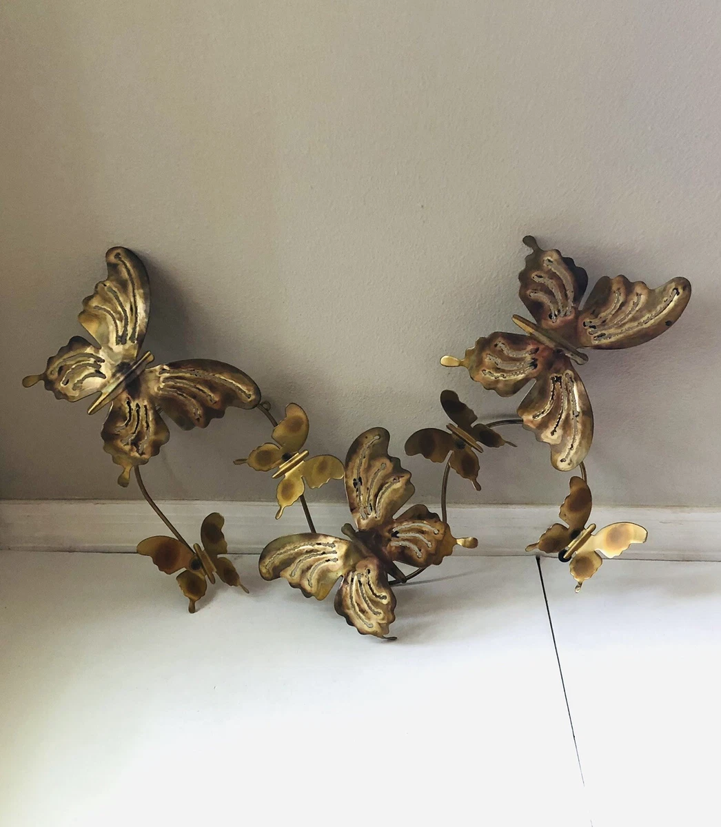 Mid Century Modern Butterflies Large 3 Candle Wall Sconce Jere