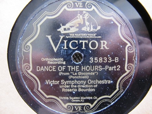 1927 Credenza Record La Gioconda DANCE OF THE HOURS Rosario Bourdon Victor 35833 - Picture 2 of 2