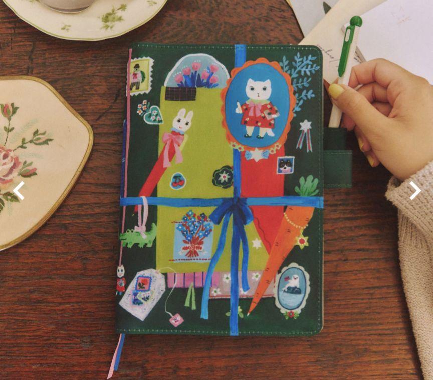 Notebook Cover Yumi Kitagishi Hobonichi Techo Cousin 3-Piece Set 2025 Sheet