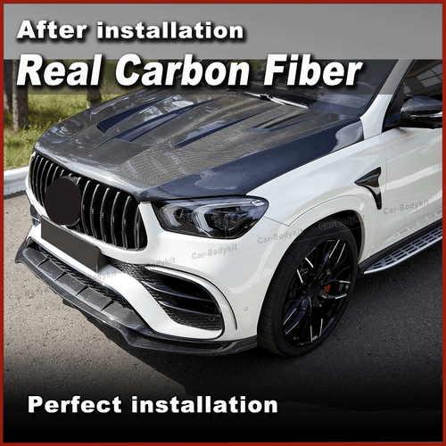 Für Benz W167 C167 GLE450 GLE53 GLE63 Coupe 20-23 Carbon Frontlippe Frontspoiler - Picture 5 of 10