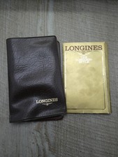 Libretto istruzioni Longines vintage e custodia marrone, impostazione ora e data