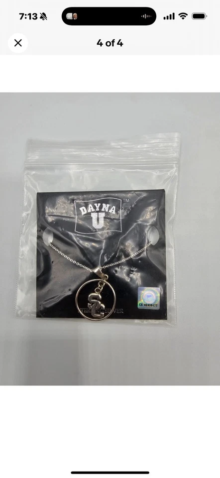 Colgante y cadena de collar USC. Regalo perfecto para estudiante o fan. 925 Sterling  Foto 3 de 4