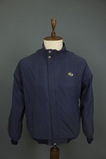 Lacoste Navy Slim Fit Raglan Sleeve Mock Neck Full Zip Windbreaker Jacket Size 4