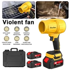 Electric Cordless Leaf Blower 36000RPM Handheld Leaf Blower 2XBattery & Charger