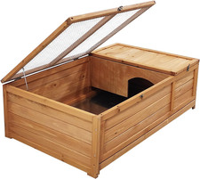 38" x 13" x 24" Wooden Tortoise House Large Tortoise Habitat Enclosure Cage with