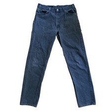 Vtg 90s Levi's 540 USA Black Relaxed Denim Jeans Mens 34x32 Tag 36x34 Brown Tab