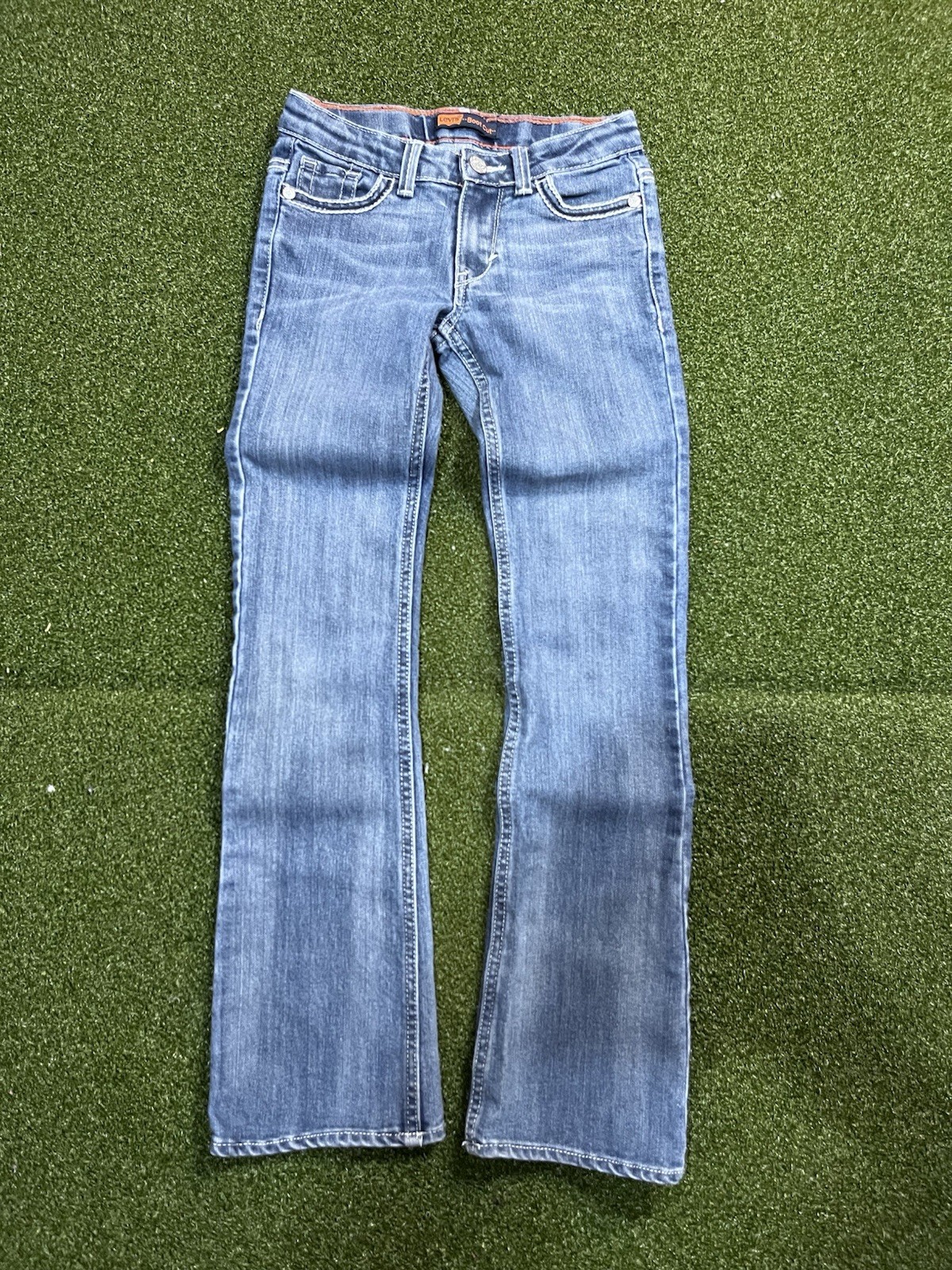 Levi&rsquo;s Youth Girls 10 Slim Blue Denim Bootcut Adjustable J