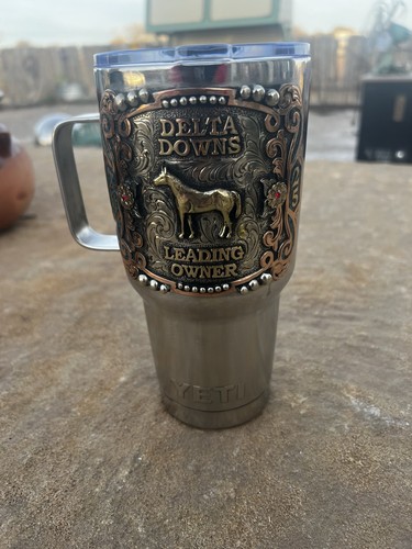 Yeti Tumbler Cup Western Trophy Buckle Horse Western Cowboy Race Rodeo