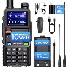 Digital Handheld Radio Scanner Fire Police VHF FM EMS Ham 2 Way Transceiver Dual