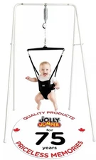 Jolly Jumper **CLASSIC** - Black Saddle- The Original Jolly Jumper with stand.