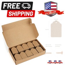 1000PCS 1.94" "Kraft Paper Tags" for Clothes Coupons, Blank Market Tags, No...
